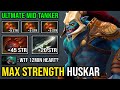 ULTIMATE TANKER MID HUSKAR 12Min Heart + Triple Bracer Max Strength Build Just Stand & Hit EZ DotA 2