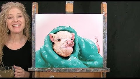 Learn How to Paint "PIG IN A BLANKET" with Acrylic Paint - Paint & Sip at Home - Step by Step Lesson