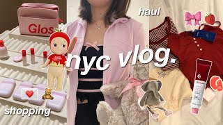 NYC VLOG + HAUL 🎀 jellycat diner, what i got for christmas, shop with me ~