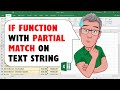 IF Function with Partial Match on Text String or "Contains" Criteria