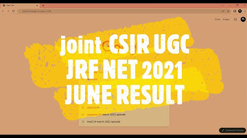 JOINT CSIR  - UGC  NET JRF  RESULT OF JUNE 2021 || checkout||