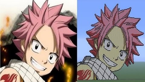 Natsu Dragneel Minecraft Pixel Art Episode 4