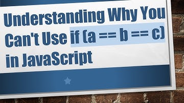 Understanding Why You Can