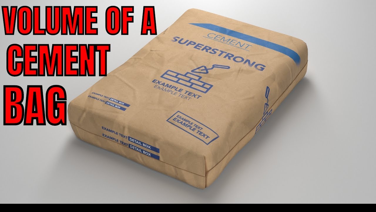 How to calculate volume of a cement bag - YouTube