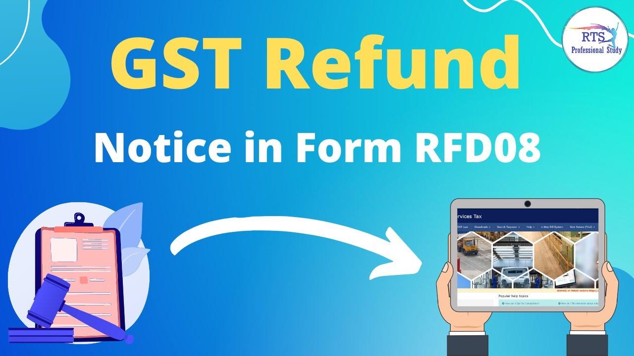 notice-for-rejection-of-gst-refund-in-form-rfd08-notice-for-gst