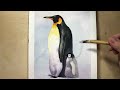 #186 生配信 ペンギン 水彩