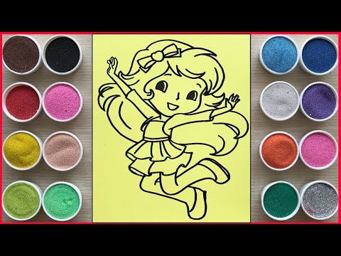 Video Tô màu tranh cát cô bé dâu tây nhảy múa - Sand... - youtube