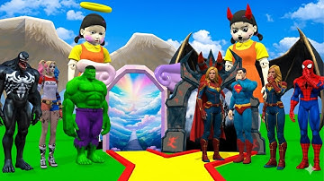 Help Hulk Successfully Rescue Squid Game Doll 5 Time Challenge | Super Hero 3d vs Squid Game
