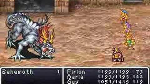 Final Fantasy II DOS Boss Battle #7 - Behemoth