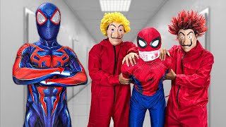 TEAM SPIDER-MAN vs BAD GUY TEAM IN REAL LIFE || RESCUE RED HERO From BAD-HERO ( Live Action )
