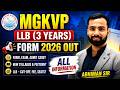 MGKVP LLB Entrance Exam 2026 | Application Form, Exam Date, New Syllabus, Cut-Off, Seat |Abhiman Sir
