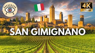 🌄 SAN GIMIGNANO Italy (4K) ✅ Free WALKING TOUR with SUBTITLES - August 2023