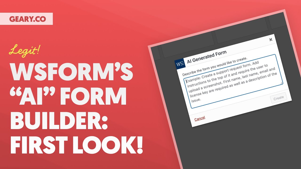 First Look: WSForm's New AI Form Builder! - YouTube