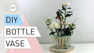 DIY - How to make a flower vase using coke bottles