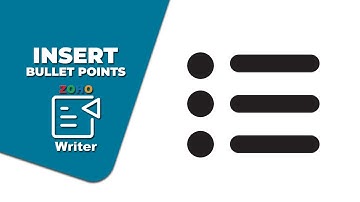 How to insert bullet points in Zoho Writer
