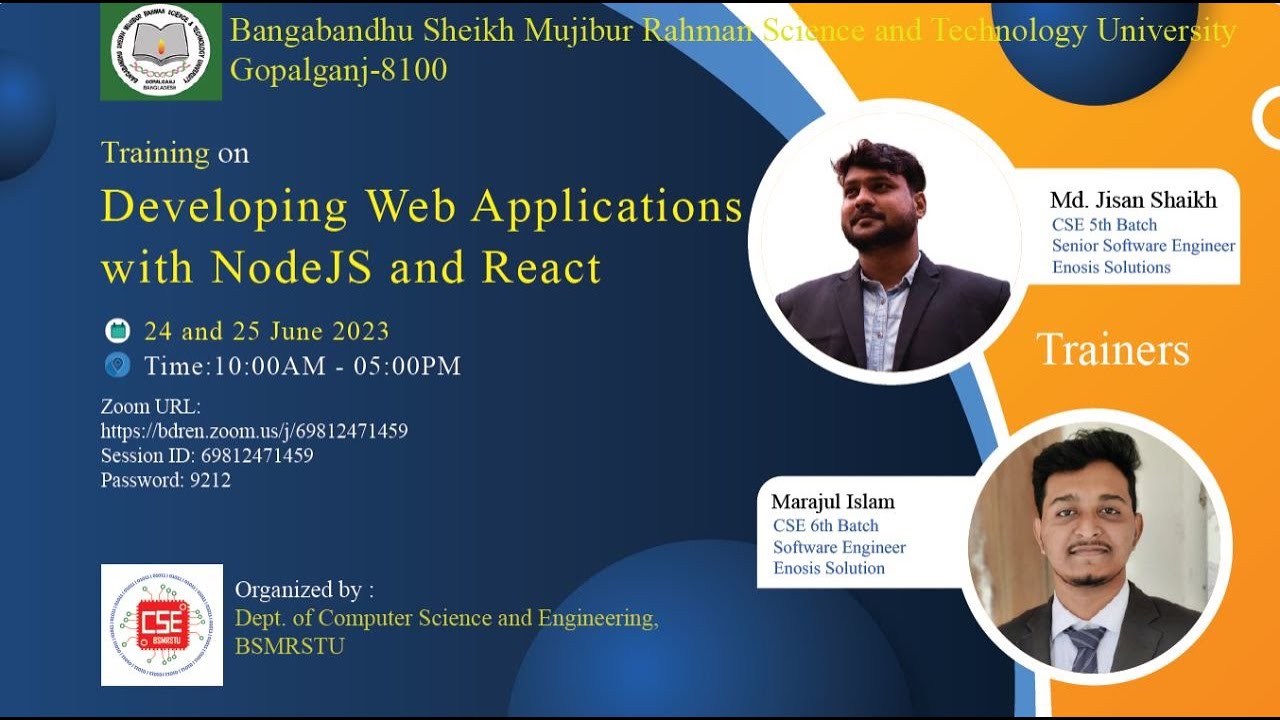 NodeJS and React - CRASH COURSE, Day 2. BSMRSTU - YouTube