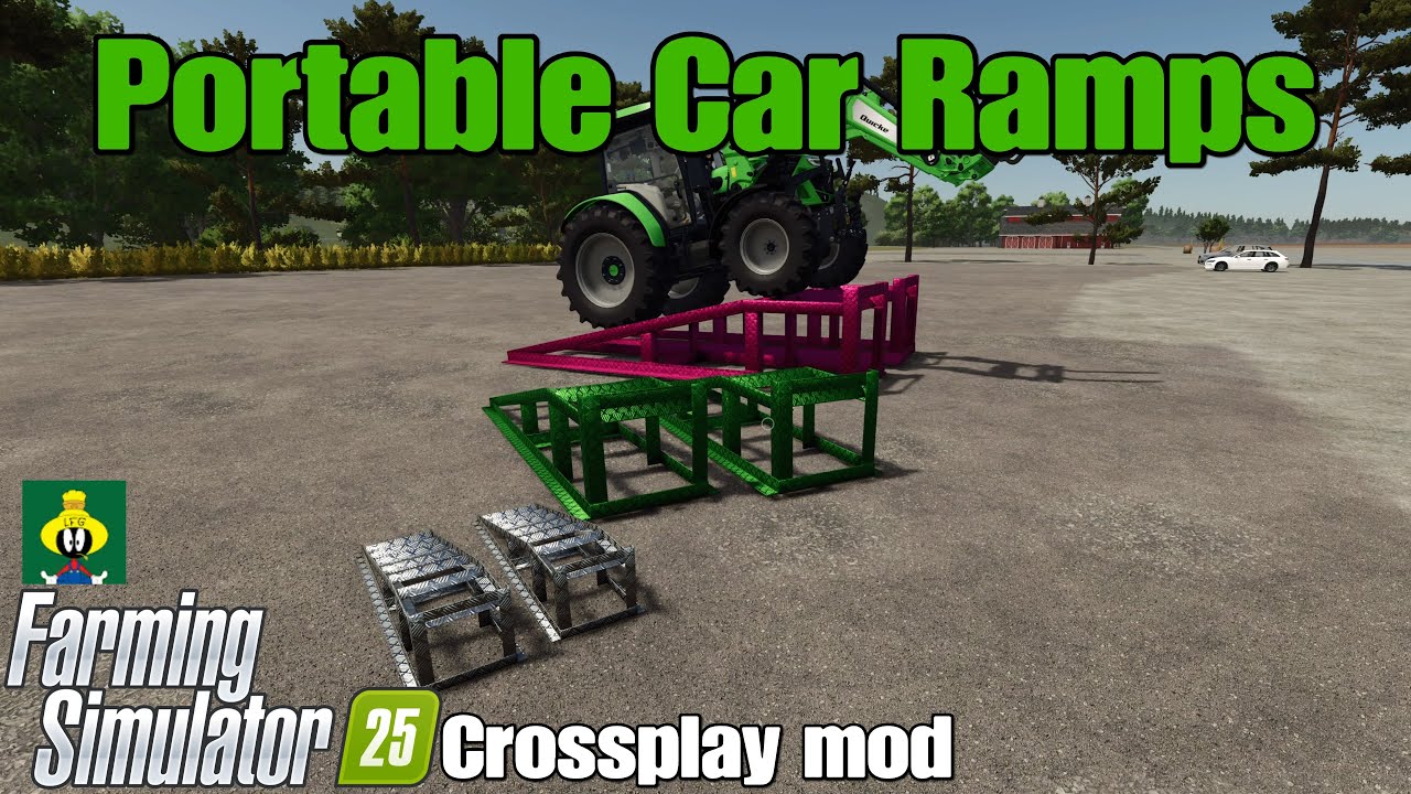Portable Car Ramps / FS25 crossplay mod - YouTube
