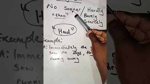 English Language|| No sooner || Hardly, Scarcely and Barely