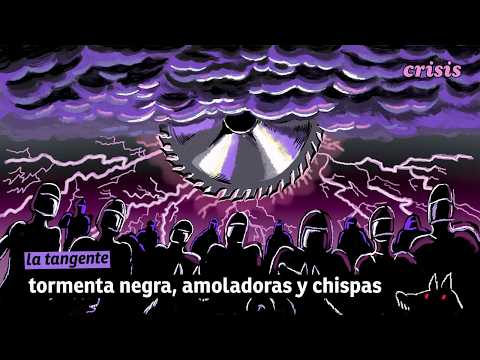 Black Storm, angle grinder and sparks, by Pablo Fernández Rojas