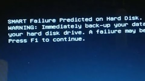 SMART Failure Predicted on Hard Disk Replace