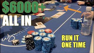 Miracle $6000+ ALL IN Pot!!! No Way In Hell I’m Leaving! LONGEST Session! Poker Vlog Ep 276