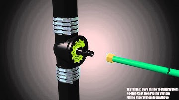 TESTRITE No Hub Cast Iron Piping System Valve Stem   Filling Pipe System from Above