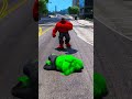 GTA V GREEN HULK AND RED HULK COMBINE TO FORM SUPER HULK 😱 | #shorts