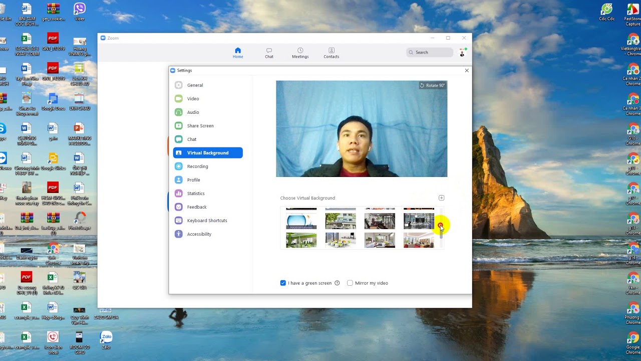 Cách đổi background Zoom trên điện thoại  máy tính