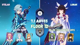 Genshin Impact - C0R0 Eula x C0R0 Columbina Dps | 7.1 Spiral Abyss