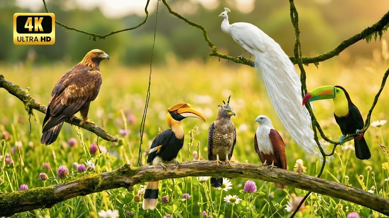 The Most Colorful & Strange Birds on Earth 🦜🌍  Relaxing Bird Sounds for Sleep in 4K Nature ASMR