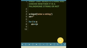 Python program to check whether a string is Palindrome or not
