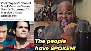 Man of Steel Just CRUSHED James Gunn's Superman in MASSIVE Critical Drinker Poll!
