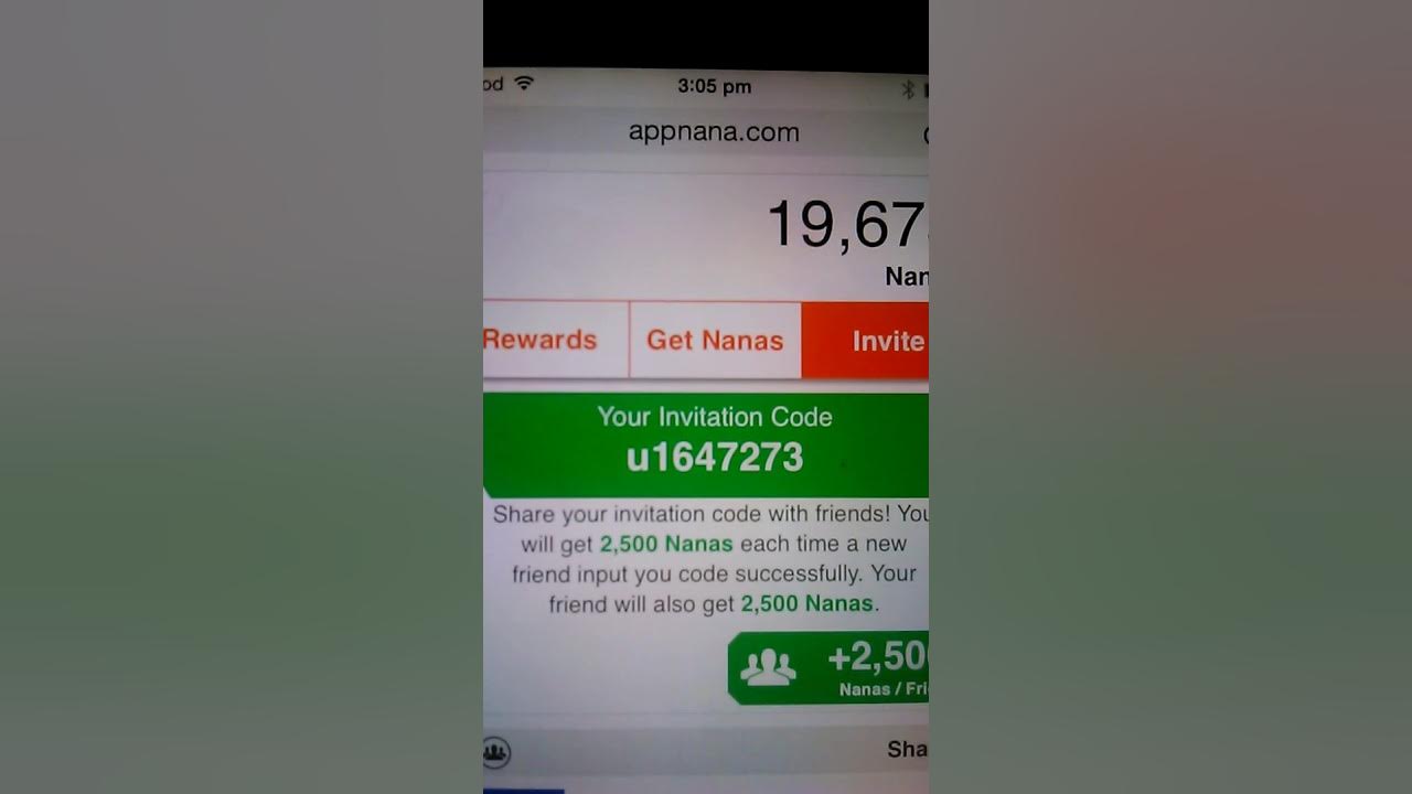 Appnana invite code YouTube
