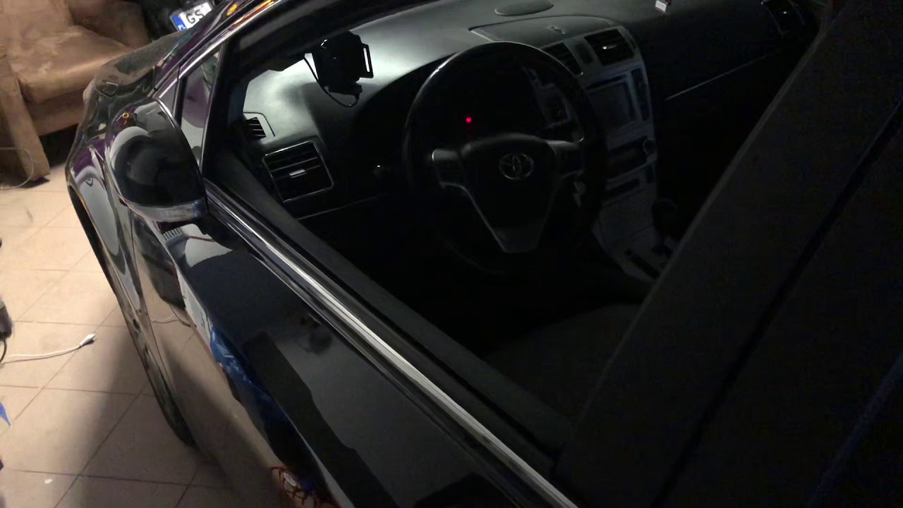 Toyota Avensis / alarm + składane lusterka YouTube