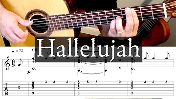 HALLELUJAH - Leonard Cohen - Full Tutorial with TAB - Fingerstyle Guitar