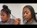 YOUR STYLIST ON VACATION?…….TRY THIS! | Boho Box Braids On Straight Natural Hair