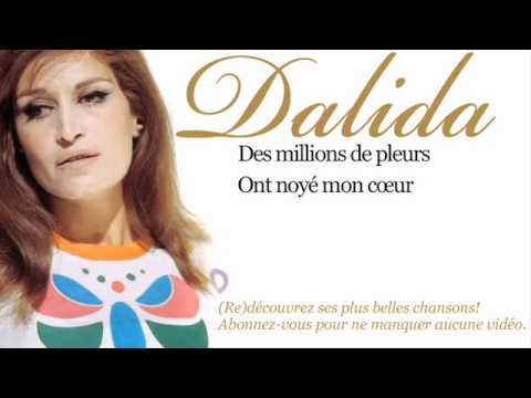 Dalida - Des millions de larmes - Paroles (Lyrics)