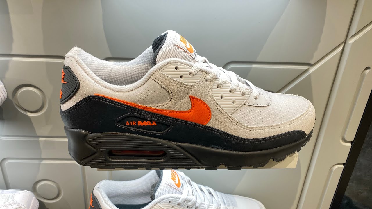 Nike Air Max 90 (Vast Grey/ Anthracite/ White/ Safety Orange