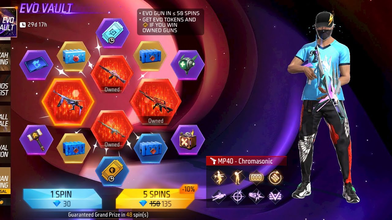 FREE FIRE ចាប់ស្គីនកាំភ្លើង 💎 D2 FF