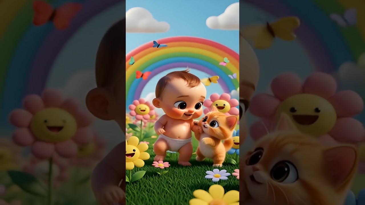 Cute Baby & Kitten in Candy Kingdom 🍬🐱👶 | Magical Cartoon Story