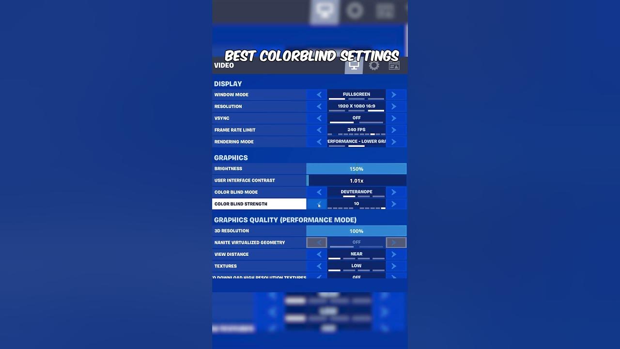 Best colorblind settings in chapter 4 youtube