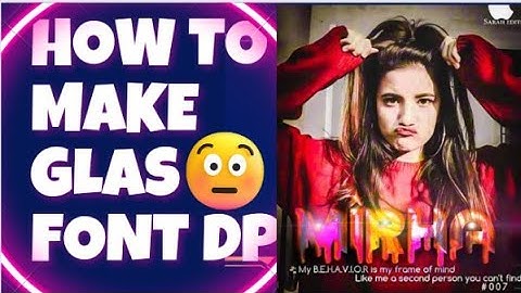 How To Make Glass Font DP, New 2022 Photoshop CC Video, new PixelLab Video,