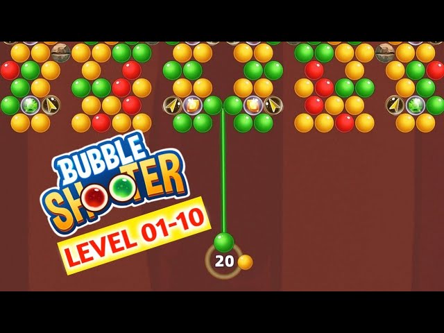 Bubble Shooter Rainbow 🌈 Level 46 - 55  Shoot and Pop Puzzle Game  @GamePointPK 