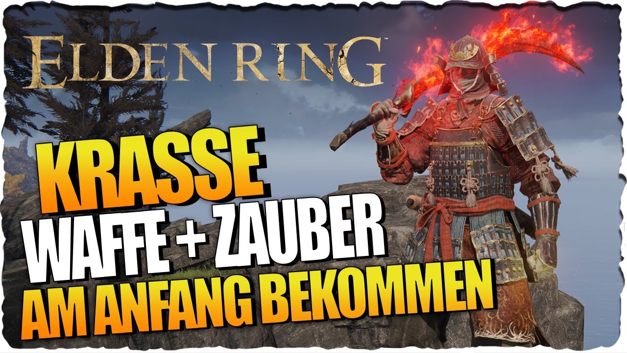 Elden Ring Waffe In Beide Hände Nehmen Krasse OP Waffe + Zauber schon zu Beginn | Bluthundreisszahn | Elden