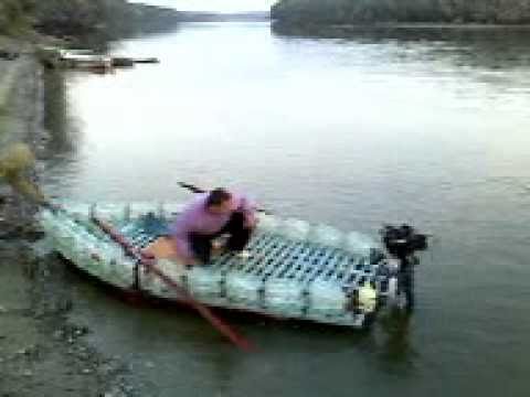 DIY boat made of four oil barrels | Doovi