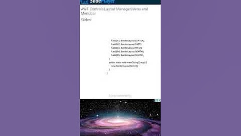 awt layout managers and menus.