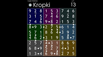 Kropki Answers [All Levels] ~ 100 Logic Games