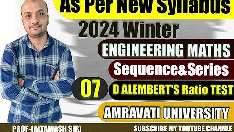 sequence and series D ALEMBERT