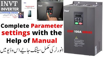 INVT VFD CHF 100A l Parameters Settings (5.5 to 90KW) and Terminal Connection Part-3 in Urdu & Hindi