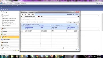 Purchase Order Generator in Dynamics GP
